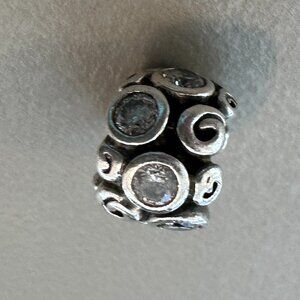 Authentic Pandora Primrose Path Flower Sterling Silver Charm - EUC